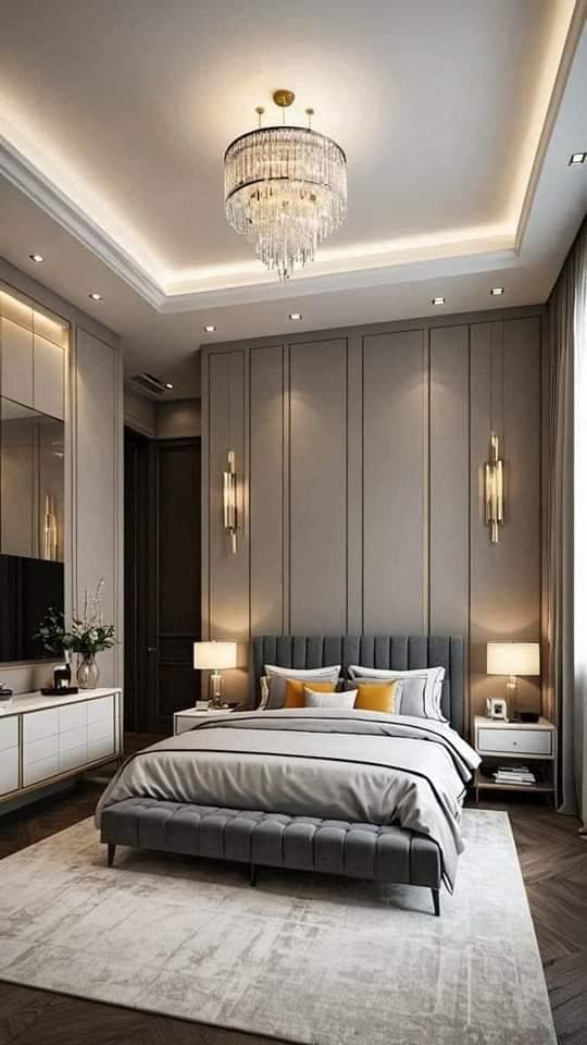 Luxury bedroom with elegant decor